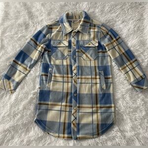 Thread & Supply Light Blue and Cream Plaid Jacket